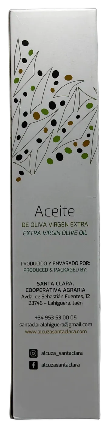 Aceite de oliva virgen extra Alcuza · Santa Clara · Picual ecológico · 500 ml