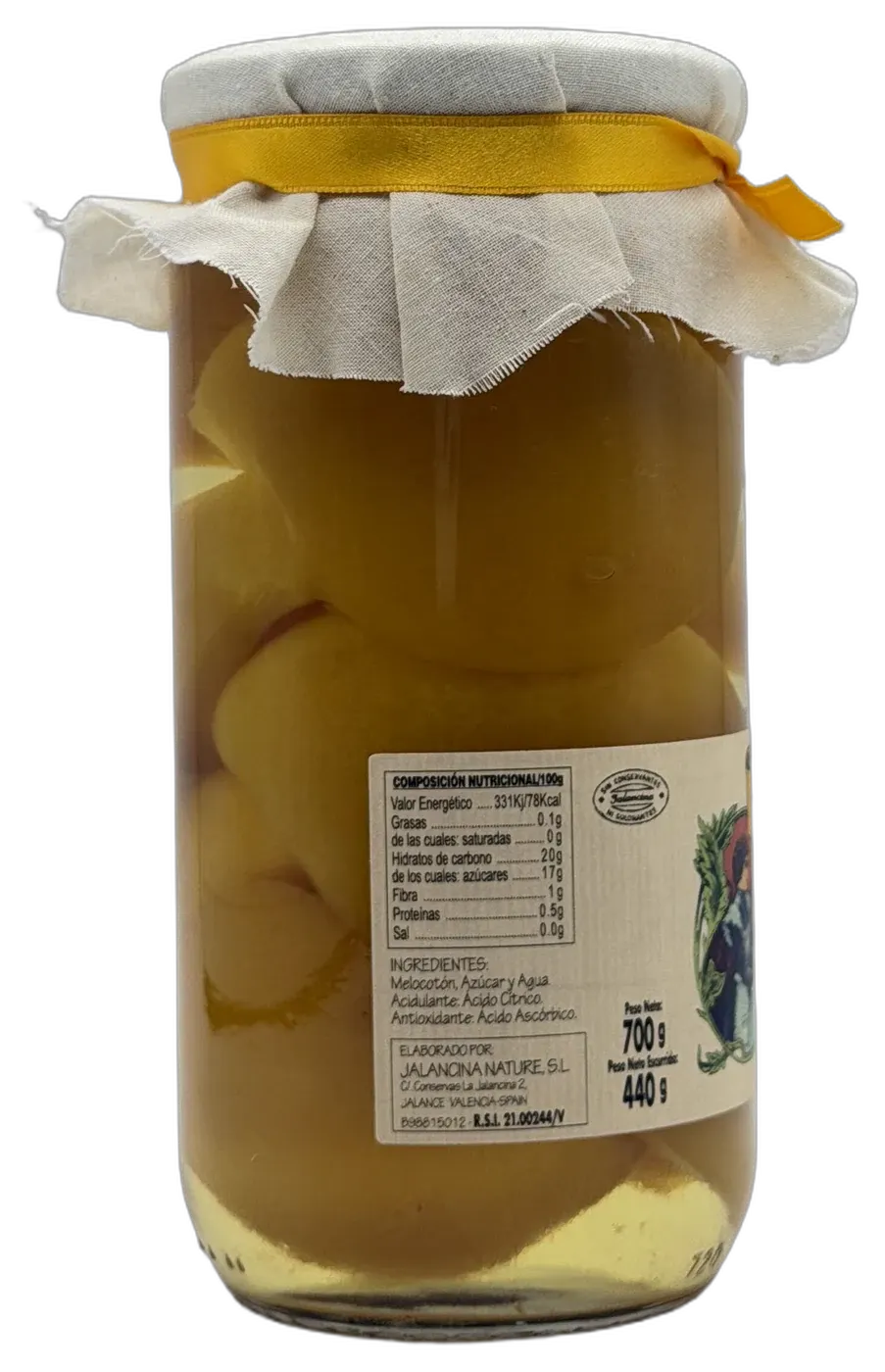 Melocotón en almíbar · La Jalancina · 700 g