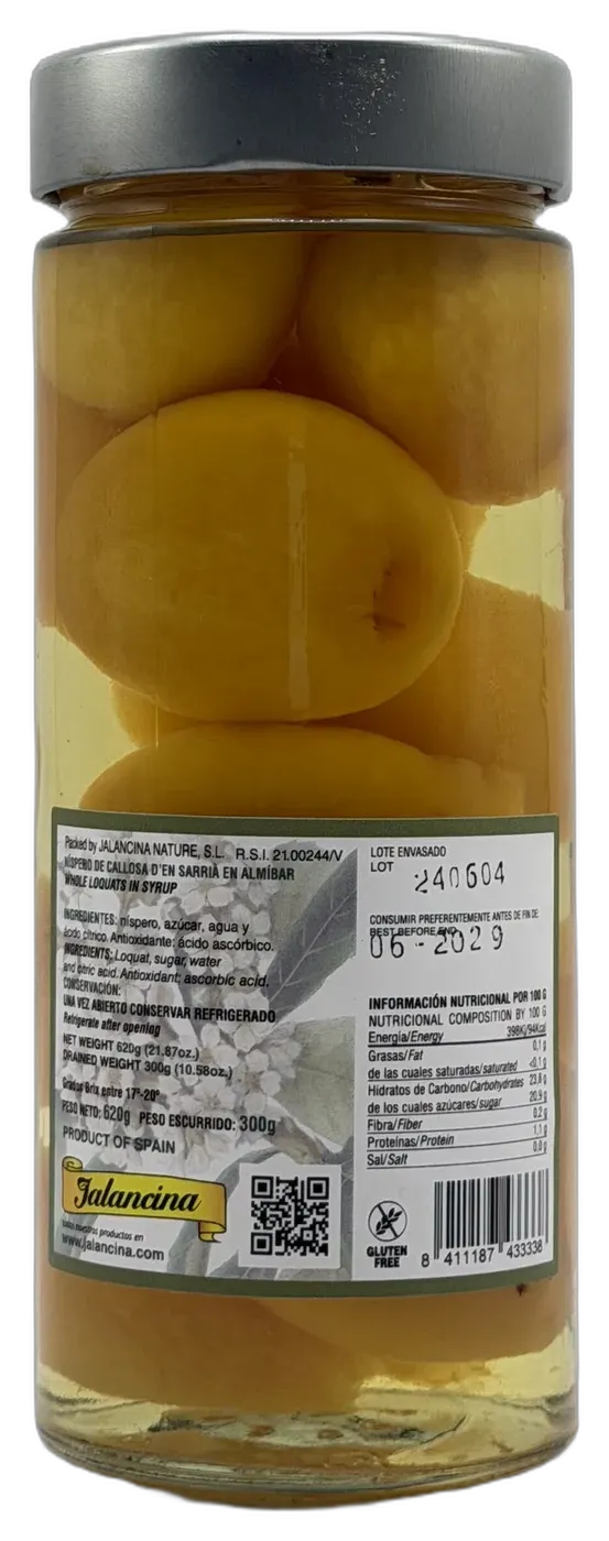 Níspero en almíbar · La Jalancina · 620 g